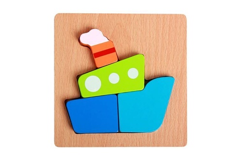 Puzzle animaux en bois pour les tout-petits 1 2 3 ans garçons filles jouet  éducatif - Multicolore