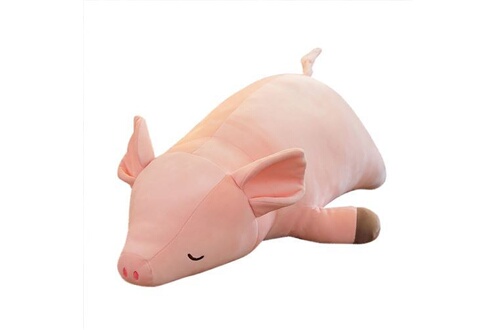 Animal en peluche GENERIQUE Peluche mignon cochon oreiller super doux bébé  enfants anniversaire cadeau de noël 50cm - Rose