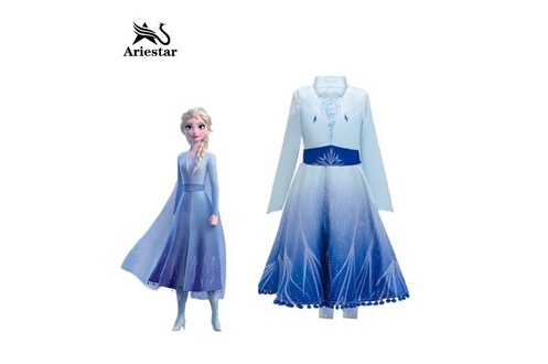 Robe Princesse Fille, Deguisement Robe Elsa de Princesse