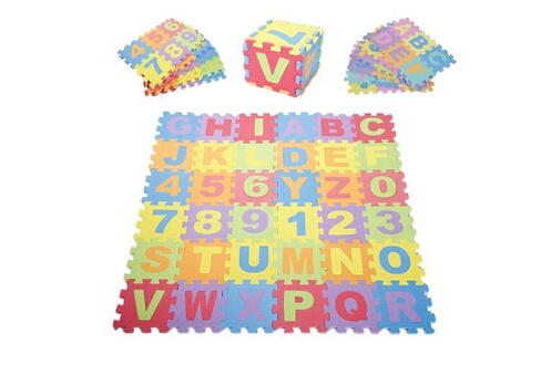Tapis de puzzle en mousse 36 pièces 16x16, tapis de jeu pour enfants, tapis  de couchage