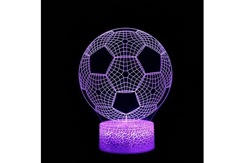 Lampe illusion 3D Veilleuses de football pour enfants Illusion 3D