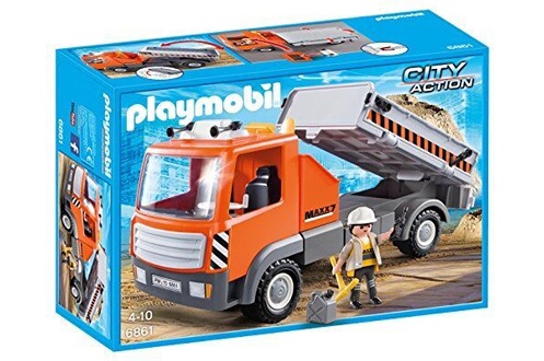 Playmobil PLAYMOBIL Camion de chantier 6861 à plat