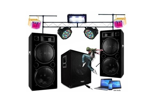 ibiza sound light - Pack Sono Enceinte + CAISSSON DE Basses + Pieds +  Cables HP et Cable PC offerts !!! - PA DJ Sono Mix idéal soirée dansante  Disco