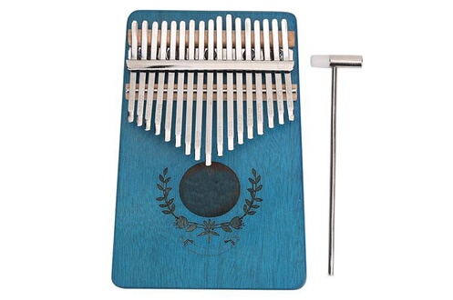 Instruments de musiques GENERIQUE Piano à pouce Kalimba LT‑K17S Portable en  Acajou 17 Touche pour Débutants - Bleu