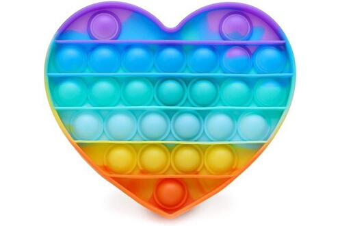 Jeu d'adresse Phonillico Fidget Toy Silicone Coeur Multi-couleurs Jeu Anti  Stress Push Pop It Jouet Toys Bubble®