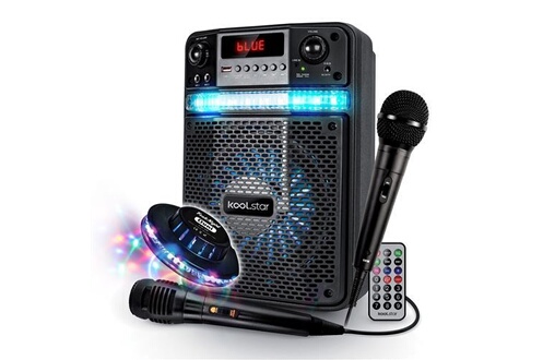 Koolstar - Enceinte Karaoké Mobile SONO DJ FestiSound SRX206 autonome à LED  - 300W - USB/SD/Bluetooth + Micro + Télécommande + UFO OVNI - Retours de  scène - Rue du Commerce