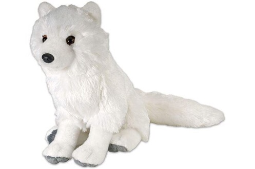 Animal en peluche Wild Republic peluche Renard arctique de 30 cm blanc