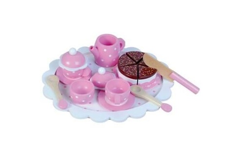 Cuisine enfant GENERIQUE Dinette jouet en bois 18 pcs Plateau de thé Enfant  3 ans +