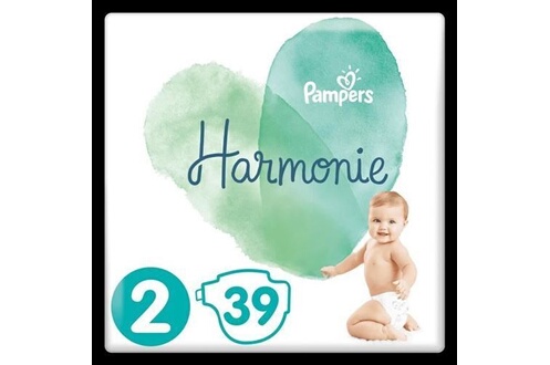 Pampers Harmonie - Couches Taille 2 (4 à 8 kg) Le paquet de 27 couches
