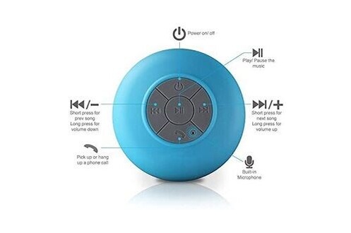 Enceinte Bluetooth pour Douche Portable aussi disponible en bleu
