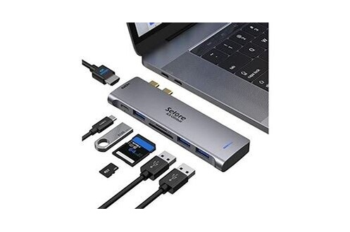 marque generique - Adaptateur 2 ports Cable HDMI pour Mac et PC