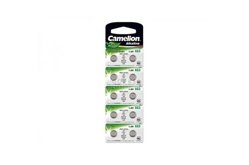 Piles CAMELION Lot 10 x pile bouton alkaline batterie ag10 / 389a (type  lr54 lr1130 sr1130w sr54 389)