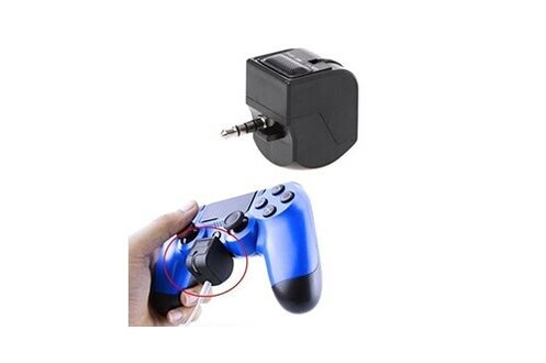 Console PlayStation 4 GENERIQUE Adaptateur casque pour manette playstation  4 ps4 audio jack 3,5 mm controle volume microphone (noir)