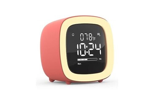 Radio-réveil GENERIQUE Réveil rouge veilleuse horloge de bureau batterie  rechargeable pour enfants