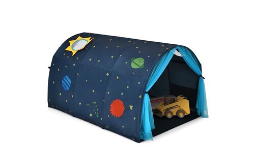 Tente de Lit Enfants Tente de Rêve Portable avec Double Rideau en