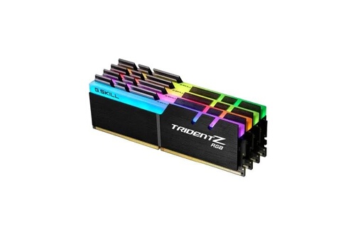 Mémoire RAM G.skill Mémoire RAM Trident Z RGB F4-3200C16Q-32GTZR 32Go (4x8Go)  DDR4 3200MHz CL16 288 pin DIMM Noir