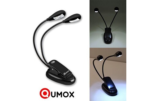 Lampe de table Qumox Mini lampe de table Goosenecks réglables Clip