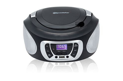 Radio Roadstar Radio CD Portable Numerique FM PLL, Lecteur CD, CD-R, CD-RW,  MP3, USB, Stereo,, CDR-365U/SL, , Noir/Argent