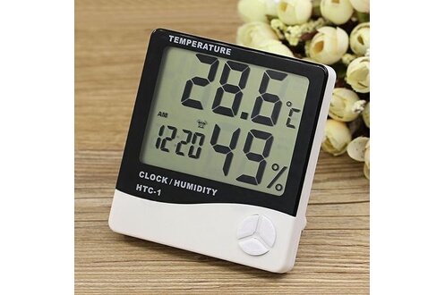 Thermomètre de jardin Non renseigné Thermomètre Hygromètre Digital LCD  Interieur Testeur Horloge