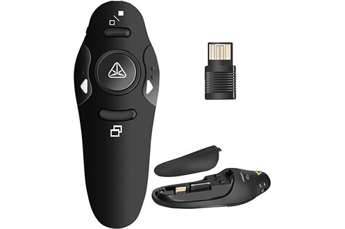 Télécommande contrôle GENERIQUE Pointeur Laser Rouge Wafenso, Télécommande  de Présentation sans Fil, 2,4 GHz/Récepteur USB(12*4*3cm)-Noir