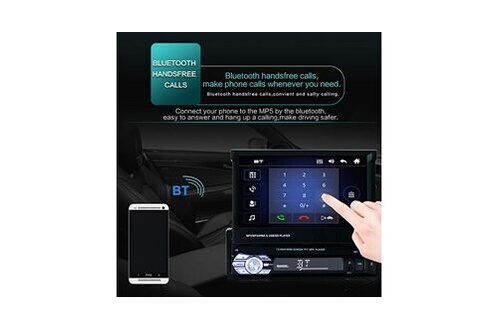 Transmetteur audio GENERIQUE Double écran tactile 2 din 7inch hd dans la  radio stéréo de voiture tableau bord mp5 / lecteur mp3 fm - noir