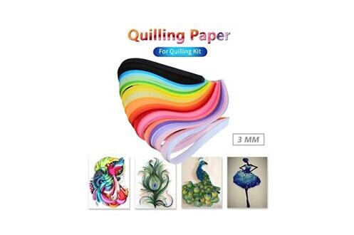 100 bandes de papier quilling BLANC ( paper art, white )