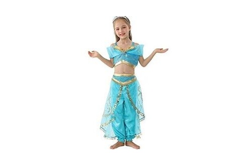 Déguisement enfant Lito Angels petites filles la princesse jasmine habiller costumes  danse du ventre halloween déguisement taille 5-6 ans a