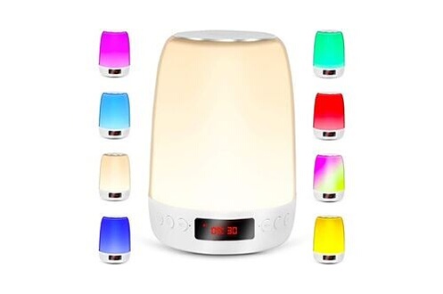 Lampe LED avec haut-parleur Bluetooth et chargeur sans fil radio