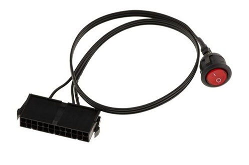 Chargeur et câble d'alimentation PC Kalea-Informatique Cordon de démarrage  interrupteur pour alimentation PSU ATX 24 - ATX24 Jump Start. Longueur 50cm