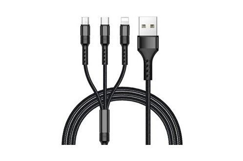 Câble Adaptateur OTG USB 3.0 vers USB-C / MicroUSB Tressé en Nylon
