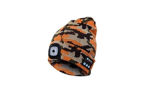 Bonnet de Bluetooth,4 LED bonnet casquette sans fil casque musique