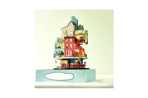 Kit de maison de poupée miniature de bricolage, Kit de maison de po