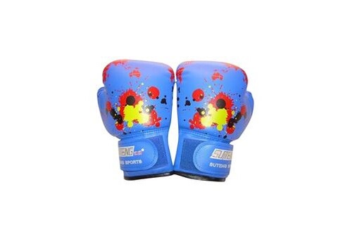 Divers accessoires fitness, yoga et pilates GENERIQUE Enfants cartoon gants  de boxe kickboxing punching bag training fight age 3-10 - bleu