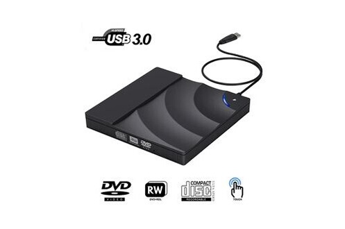 Lecteur CD / DVD externe | Brûleur | Plug & Play | Lecteur DVD USB 3.0 |  Convient pour | bol
