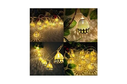 Ampoule électrique GENERIQUE Noël led guirlande lumineuse party room garden  decoration lantern usb - jaune