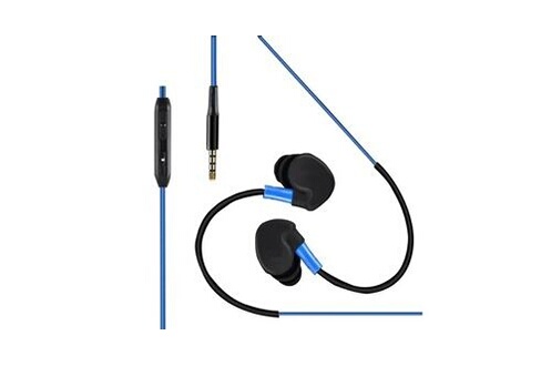 Ecouteurs GENERIQUE Ecouteurs plat pour iphone 11, 11 pro & 11 pro max  smartphone avec micro reglage kit main libre casque universel prise jack  (bleu)