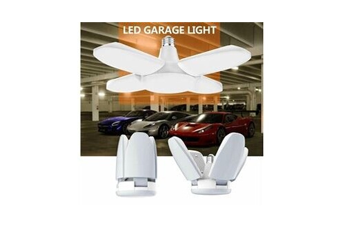 Led garage shop work lights maison plafonnier lampe déformable 60w 5400lm  e27 - blanc