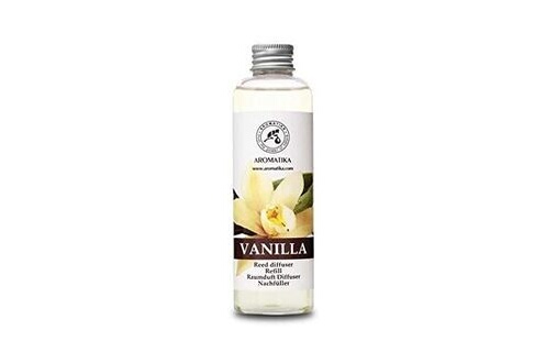 Huiles essentielles Aromatika Recharge pour diffuseur de vanille 200ml -  naturelle huile essentielle de vanille - parfum frais et de longue durée -  alcool 0% - idéal pour