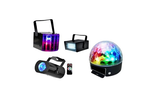 Pack de Projecteurs Party Galaxy - UV, Brouillard et Stroboscope