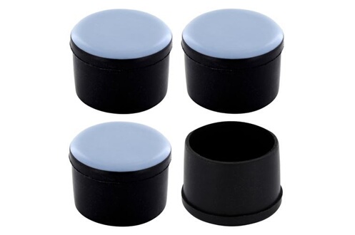 Patin pour meuble Cyclingcolors 4x embout de tube rond enveloppant 18 mm  Téflon PTFE bouchon chaise meuble table noir