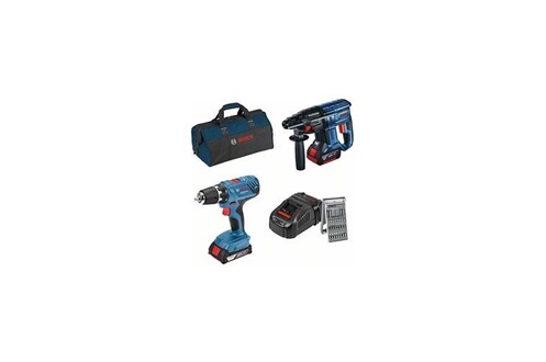 Bosch Professional Pack 2 Outils Sans-fil 18v : Perceuse-visseuse Gsr  18v-28 Et Marteau-perforateur