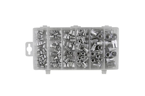 Assortiment d'écrous rivets BGS aluminium - 150 pièces