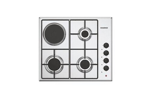 Plaque mixte Rosieres RMGH31X - Table de cuisson gaz et électrique