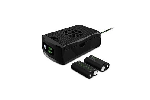 Connectique et chargeur console Stealth Pack double batterie + chargeur  pour manette xbox one et xbox series x, s + - 60h d'autonomie – noir