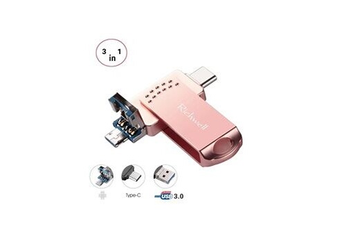 Wewoo - Clé USB or pour iPhone et iPad & iPod la plupart des smartphones  Android PC 3 en 1 USB 2.0 Lightning 8 broches Micro USB 64Go Flash Drive, -  Clavier - Rue du Commerce