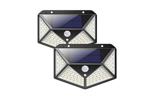 Lampe solaire 100LED IP65 étanche extérieur - 2 Pack