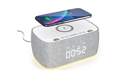 Radio-réveil vendos85 Radio réveil digital avec chargeur sans fil et enceinte  bluetooth portable