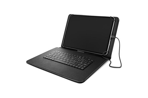 Étui Tablette 10'' avec Clavier AZERTY connecteur USB C, Béquille Support  Intégré - Noir