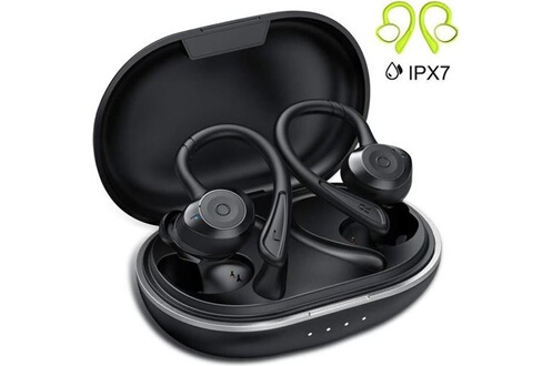 Ecouteurs GENERIQUE Ecouteur Bluetooth IPX7 Écouteur sans Fil Sport Étanche  3D Hi-FI Son Stéréo, Anti-Bruit CVC 8.0 Oreillette Bluetooth 5.0 -Noir