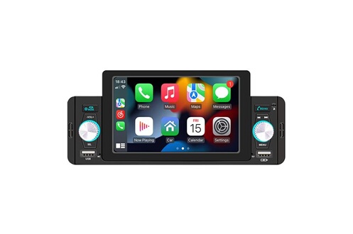 Accessoires Autoradio Gearelec Autoradio 5 Pouces avec Carplay Android Auto  Lecteur MP5 Support Mirror Link-noir